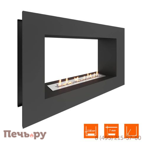 Биокамин сквозной SteelHeat Grand 1000 фото