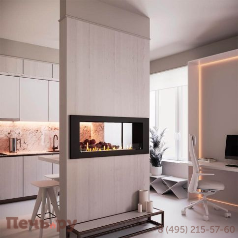 Биокамин сквозной SteelHeat Grand 1200 фото 3