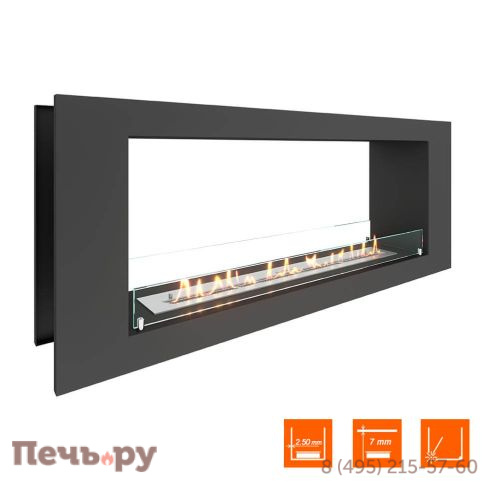 Биокамин сквозной SteelHeat Long 1300 фото 2