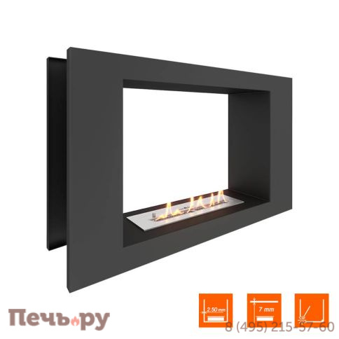 Биокамин сквозной SteelHeat Long 800 фото