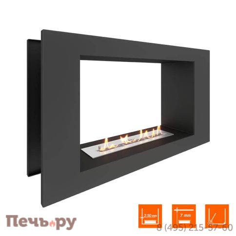 Биокамин сквозной SteelHeat Long 900 фото