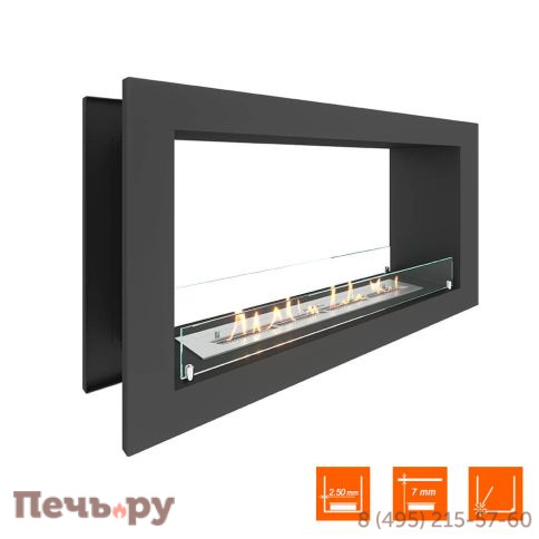 Биокамин сквозной SteelHeat One 1000 фото 2