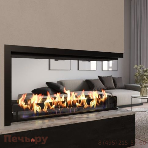 Биокамин торцевой сквозной ZeFire Standart 1300 фото 2