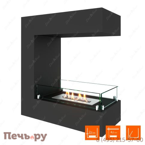 Биокамин торцевой SteelHeat Grand 600 фото 3