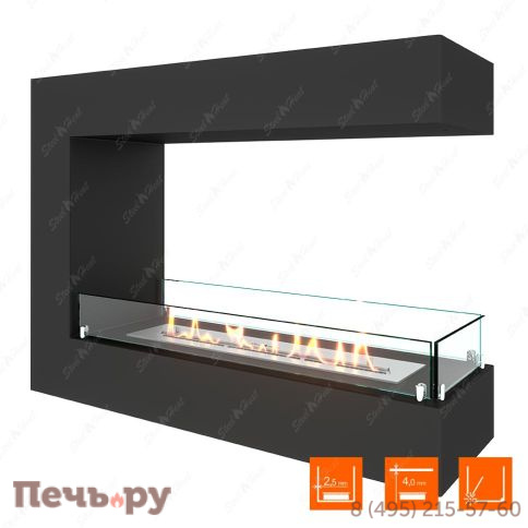 Биокамин торцевой SteelHeat Grand 900 фото 3