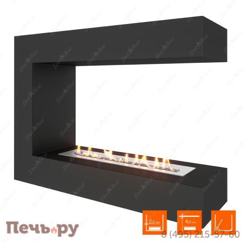 Биокамин торцевой SteelHeat Grand 900 фото