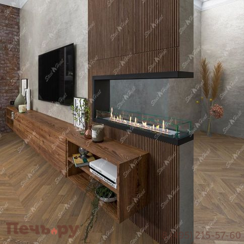 Биокамин торцевой SteelHeat Leader 1000 фото 5