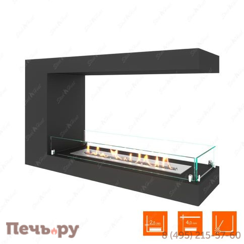 Биокамин торцевой SteelHeat Long 900 фото 3