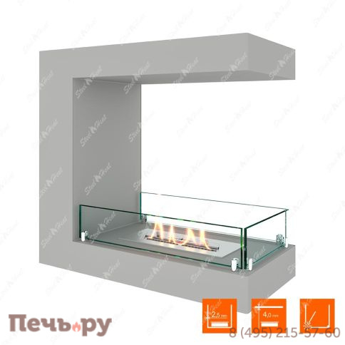 Биокамин торцевой SteelHeat One 600 фото 2