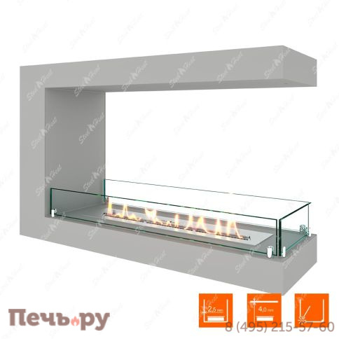 Биокамин торцевой SteelHeat One 900 фото 2