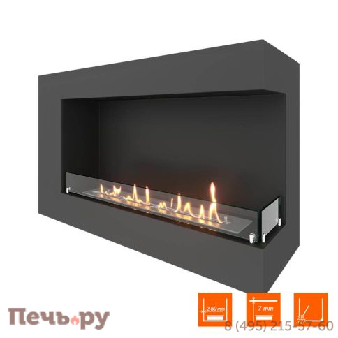 Биокамин угловой SteelHeat Grand 1000 фото 4