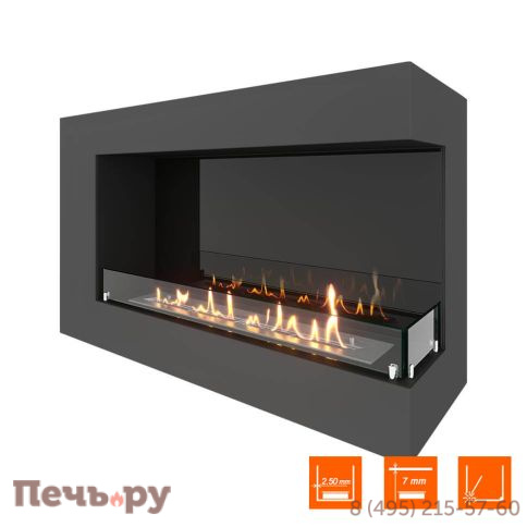 Биокамин угловой SteelHeat Grand 1000 фото 6