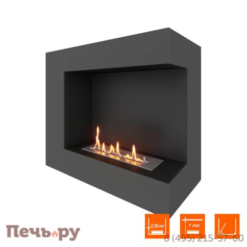 Биокамин угловой SteelHeat Grand 700 фото