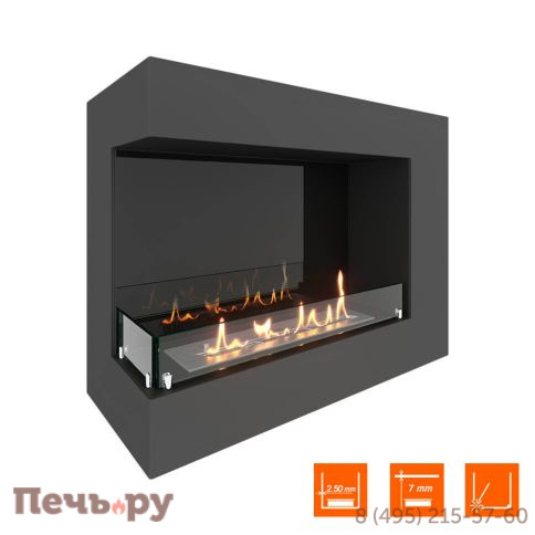 Биокамин угловой SteelHeat Grand 800 фото 5