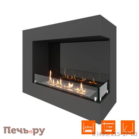 Биокамин угловой SteelHeat Grand 800 фото 6