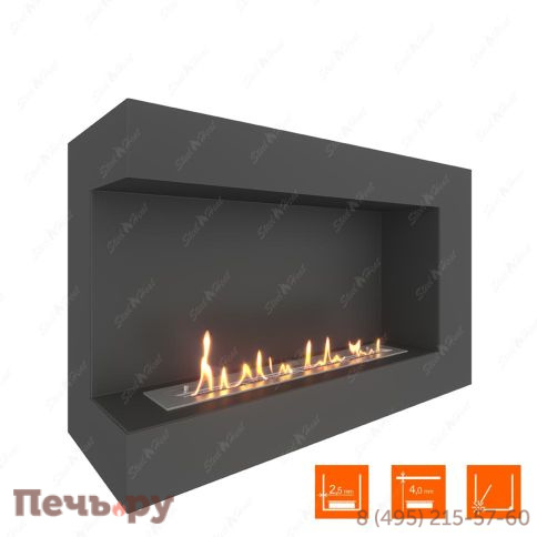 Биокамин угловой SteelHeat Grand 900 фото