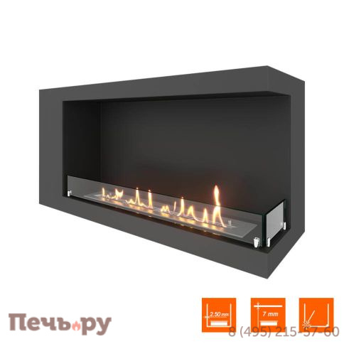 Биокамин угловой SteelHeat Long 1000 фото 4