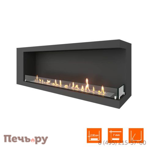 Биокамин угловой SteelHeat Long 1400 фото 4