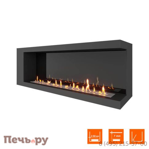 Биокамин угловой SteelHeat Long 1400 фото 8