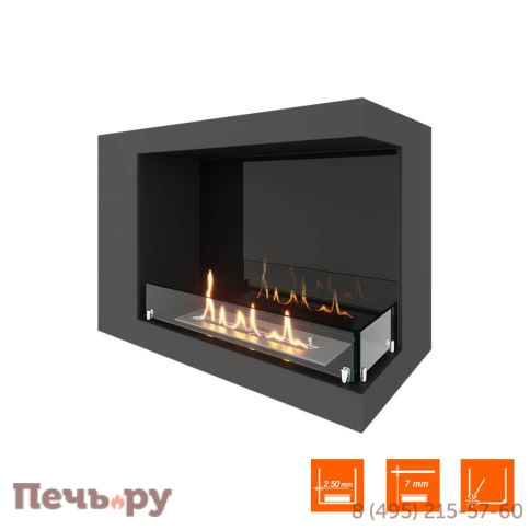 Биокамин угловой SteelHeat Long 700 фото 6