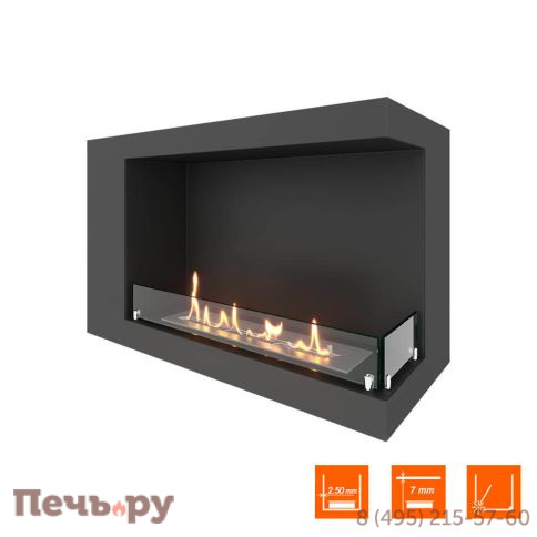 Биокамин угловой SteelHeat Long 800 фото 2