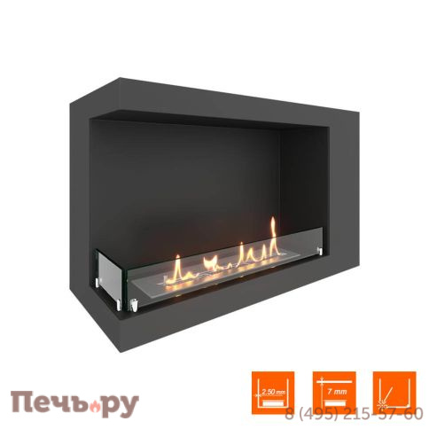 Биокамин угловой SteelHeat Long 800 фото 6