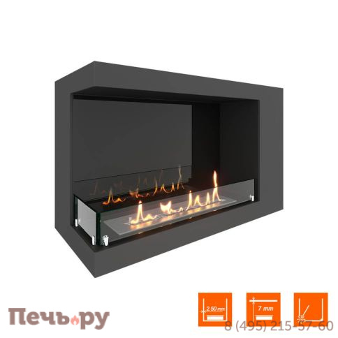 Биокамин угловой SteelHeat Long 800 фото 8