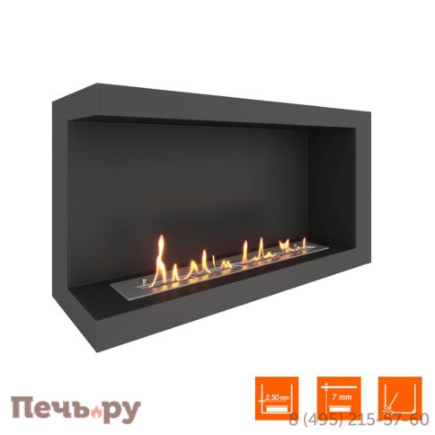 Биокамин угловой SteelHeat One 1000 фото 2