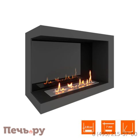 Биокамин угловой SteelHeat One 800 фото 7