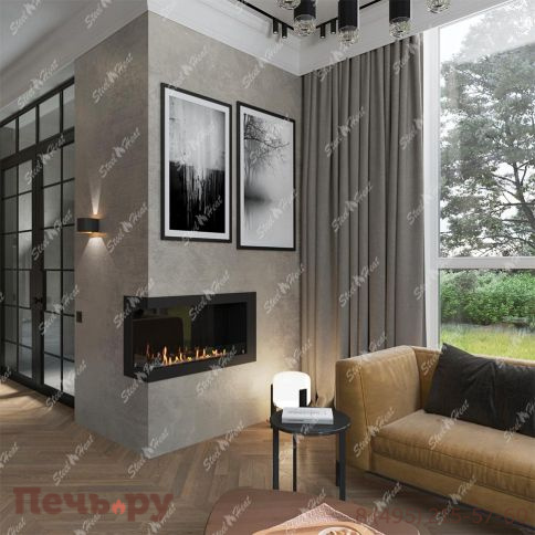 Биокамин угловой SteelHeat One 900 фото 11