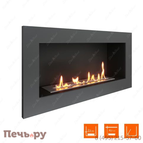 Биокамин в нишу SteelHeat One 800 фото