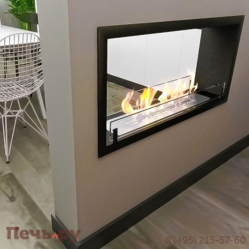 Биокамин ZeFire Contour сквозной 900 (Estetic Flame) фото 2