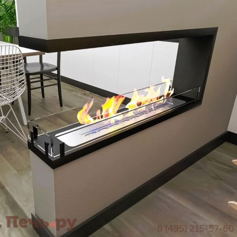 Биокамин ZeFire Contour торцевой сквозной 1100 (Estetic Flame) фото 3