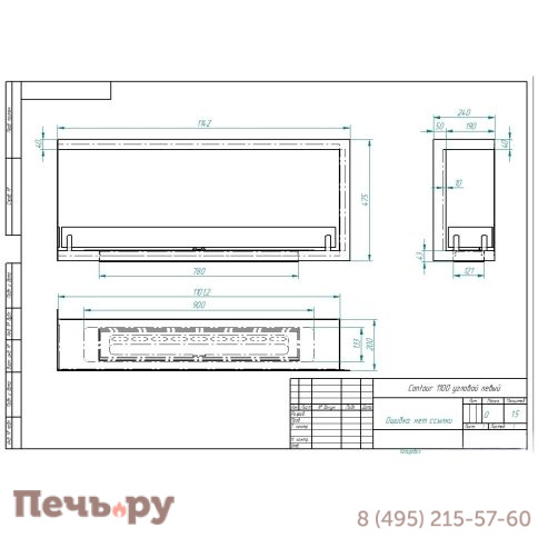 Биокамин ZeFire Contour угловой 1100 (Estetic Flame) левый/правый фото 3