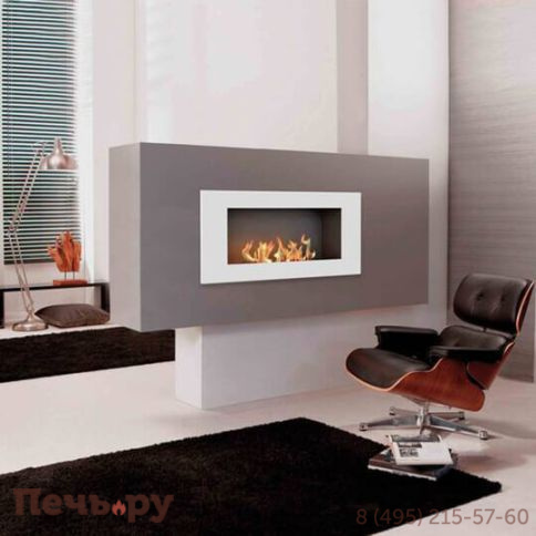 Биокамин ZeFire Elliot 900 белый со стемалитом фото 3
