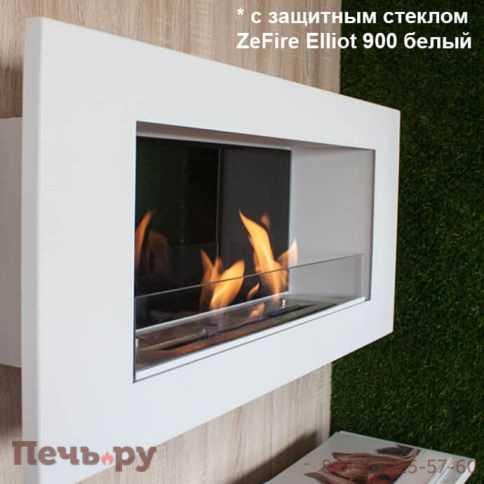 Биокамин ZeFire Elliot белый 1200 со стемалитом фото 2