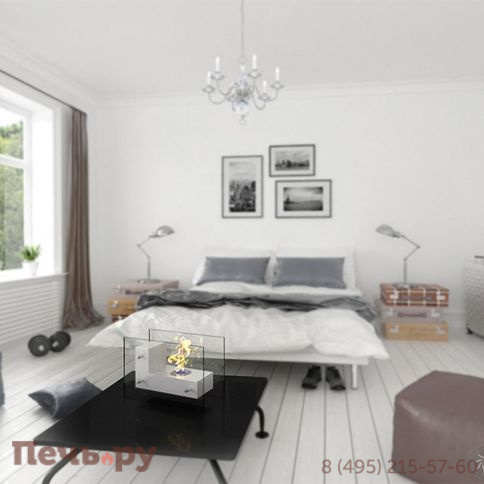 Биокамин ZeFire Fidero 500 черный/белый фото