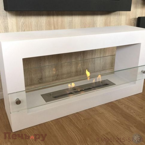 Биокамин ZeFire Quarter 1000 черный/белый фото 3