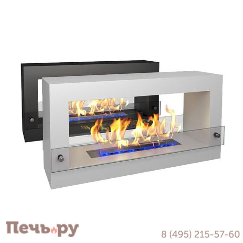 Биокамин ZeFire Quarter 1000 черный/белый фото