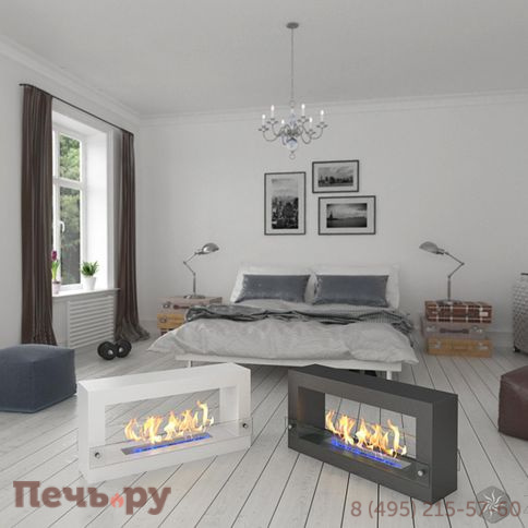 Биокамин ZeFire Quarter 900 черный/белый фото 3