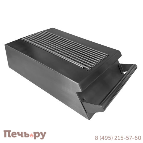 Боковой столик B-fire столик с решеткой и противнем (нержавеющая сталь) фото