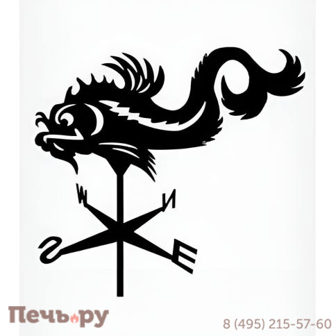 Большой флюгер 003 Чудо-юдо рыба-кит фото