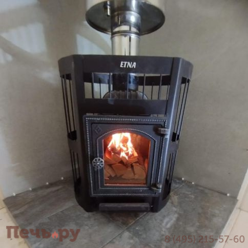 Чугунная банная печь Этна 18 (ДТ-4С) Стандарт б/в фото 5