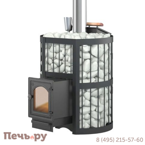 Чугунная банная печь Этна 18 (ДТ-4С) Закрытая каменка Стандарт фото