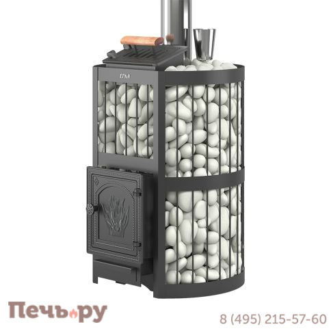 Чугунная банная печь Этна Стандарт 18 (ДТ-4) Закрытая каменка Б/В фото