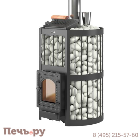 Чугунная банная печь Этна Стандарт 18 (ДТ-4С) Закрытая каменка Б/В фото