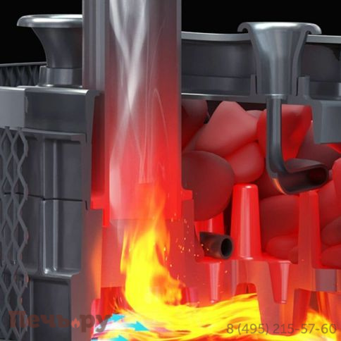 Чугунная банная печь GFS Авангард ЗК 25 (П2) Ураган в сетке Тюльпан фото 6