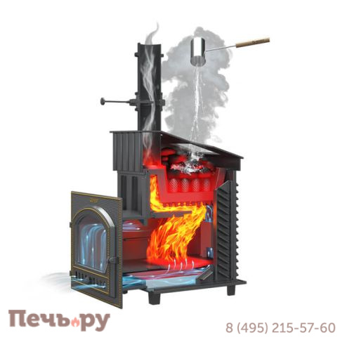 Чугунная банная печь GFS  Ураган 15П фото 3