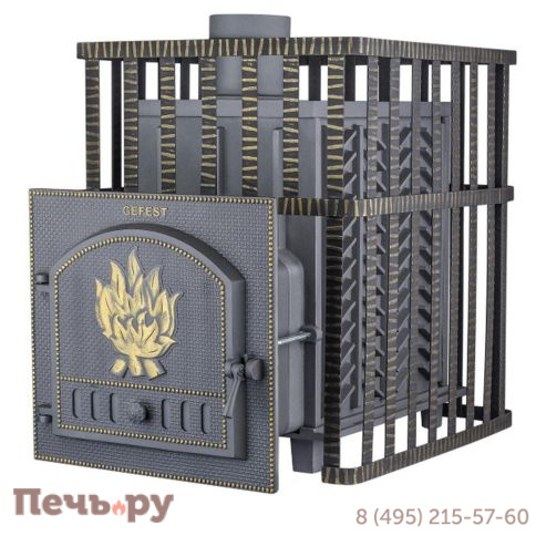 Чугунная банная печь GFS  в сетке 35 фото