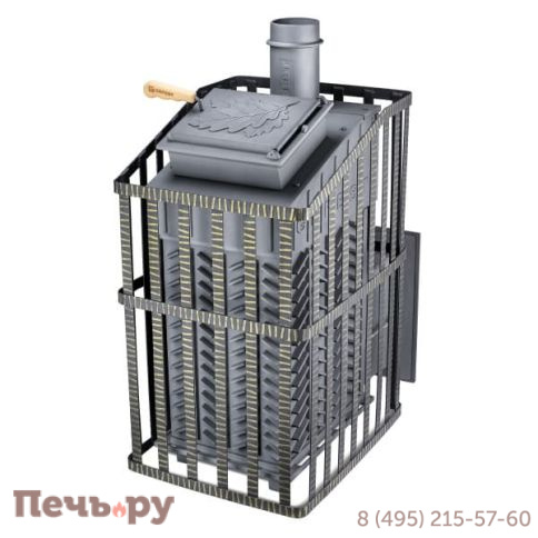 Чугунная банная печь GFS ЗК 18 (П) в сетке фото 2
